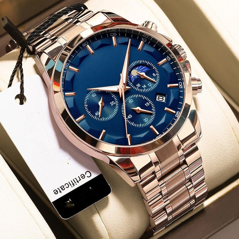 ⌚2025 New Business Mens Watch✨ Men’s Quartz Stainless Steel Watch