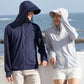 🎉50% OFF 2025 New Product Sale✨Detachable Large Brim UPF50+ Ice Silk Sunscreen Clothing