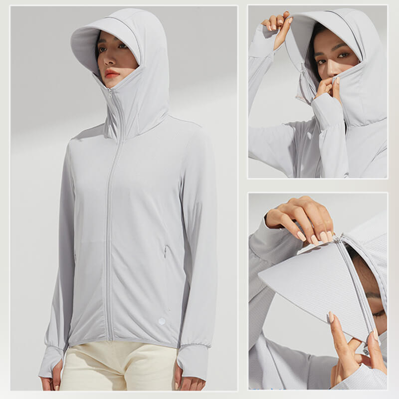 🎉50% OFF 2025 New Product Sale✨Detachable Large Brim UPF50+ Ice Silk Sunscreen Clothing