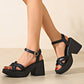 🎉Summer Fashion New👡Women’s Open Toe High Chunky Heel Sandals