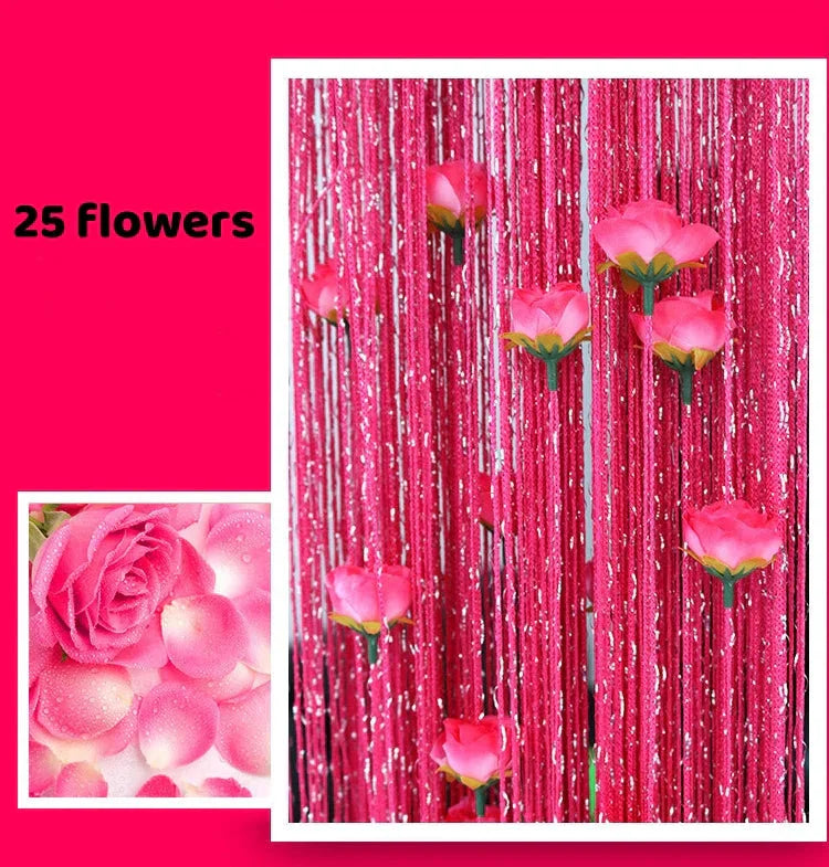 🔥Summer Hot Sale-60% OFF🌹🚪Rose Flower Door Curtain