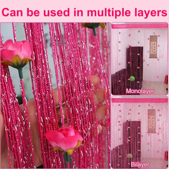 🔥Summer Hot Sale-60% OFF🌹🚪Rose Flower Door Curtain