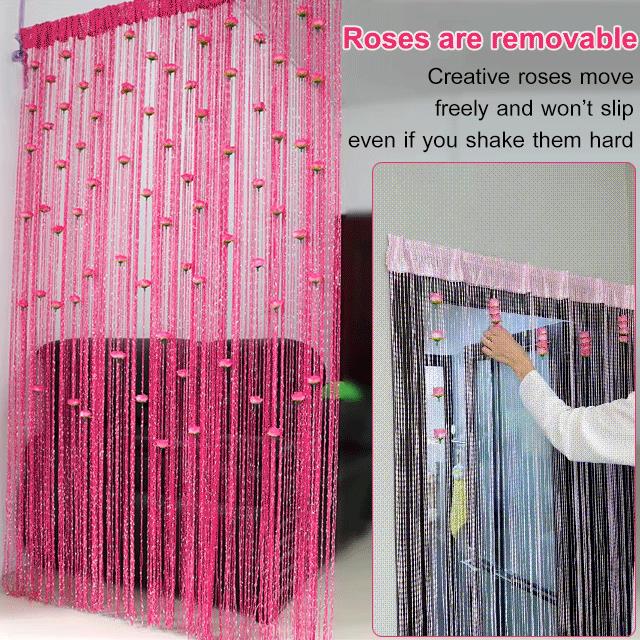 🔥Summer Hot Sale-60% OFF🌹🚪Rose Flower Door Curtain