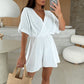 🎉Summer New Arrivals👗Women’s Wrap V-Neck Shorts Jumpsuits