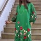 🎉🛍️Spring Specials💐Women's Elegant Floral Round Neck Dress