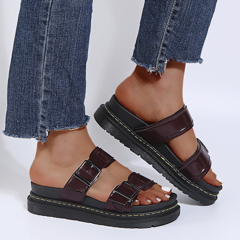 🌞Summer New Arrivals🎁Women's Buckle Strap Casual Soft Platform Sandals