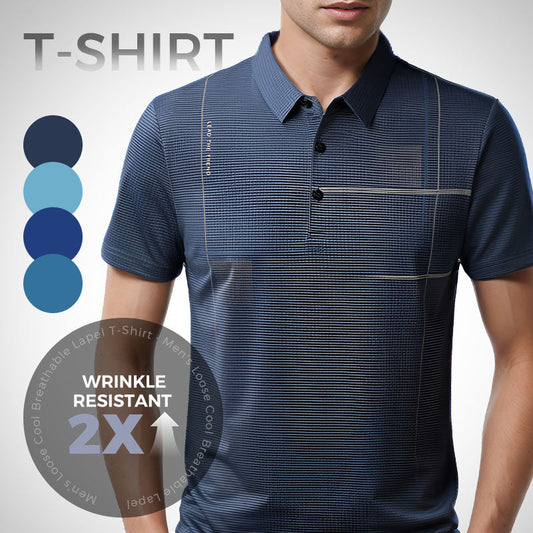 👔 Men's Handsome Polo Shirt-Buy 3 Get 1 Free👕Men's Loose Cool Breathable Lapel T-Shirt