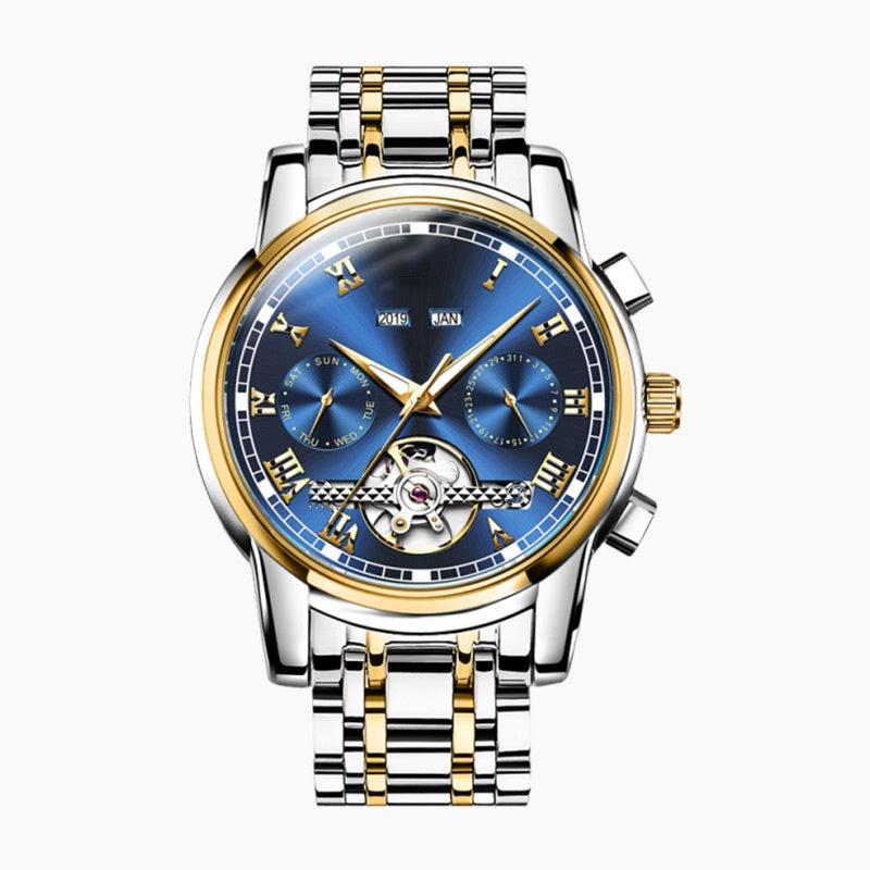 👑Skeletonized men's automatic watch - Visible mechanical movement | Stainless steel case