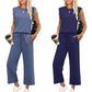 🩷2025 New Women's  Sleeveless Top & Wide-Leg Pants 2-Piece Set