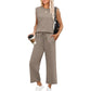🩷2025 New Women's  Sleeveless Top & Wide-Leg Pants 2-Piece Set