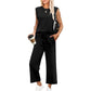 🩷2025 New Women's  Sleeveless Top & Wide-Leg Pants 2-Piece Set