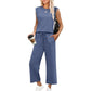 🩷2025 New Women's  Sleeveless Top & Wide-Leg Pants 2-Piece Set