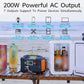 ⚡FlashFish 200W Solar Generator - Portable Power Station with LCD Display for Blackouts & Camping