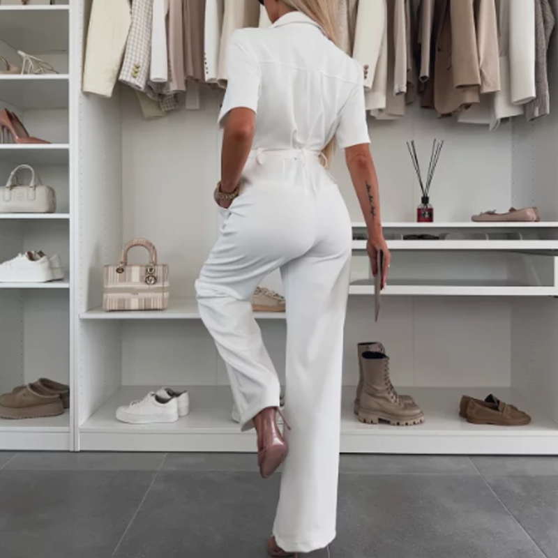 🎉🛍️Summer New Arrivals👗Women’s Button-Down Jumpsuit with Waist Tie