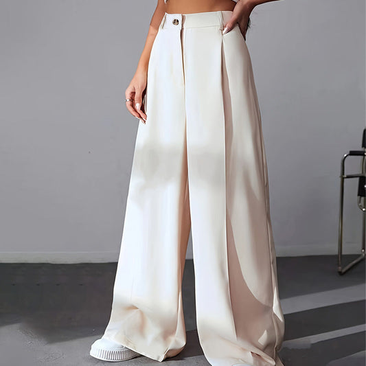 🎉Limited-Time 50% OFF--Women's Solid Color High-Waisted Wide-Leg Pants