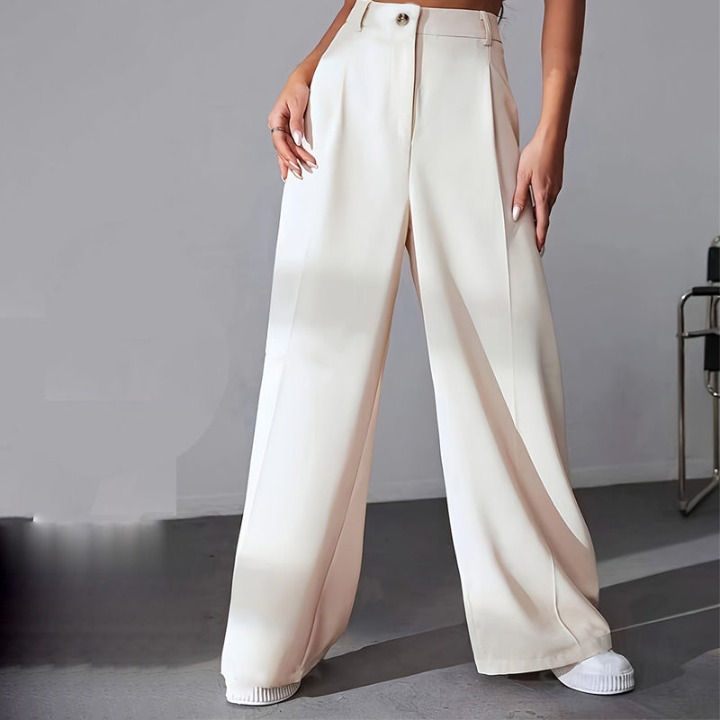 🎉Limited-Time 50% OFF--Women's Solid Color High-Waisted Wide-Leg Pants