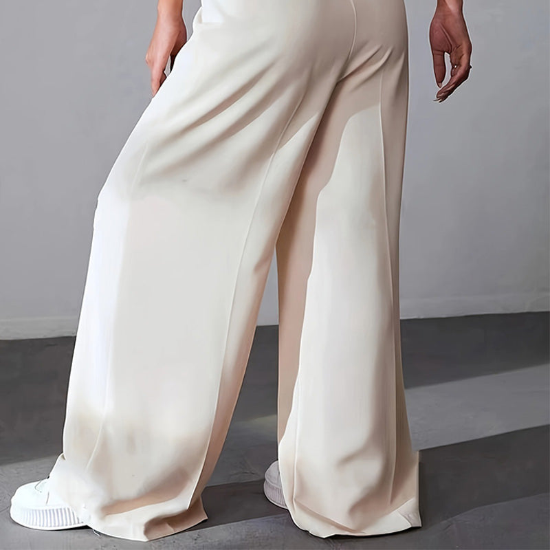 🎉Limited-Time 50% OFF--Women's Solid Color High-Waisted Wide-Leg Pants