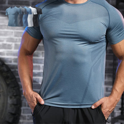 💪👕Men's Comfortable Breathable Quick Dry Crew Neck Short Sleeve Top