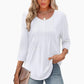 🌸Sommer Special💐Ruffled Round Neck Loose Fit Thin T-Shirt