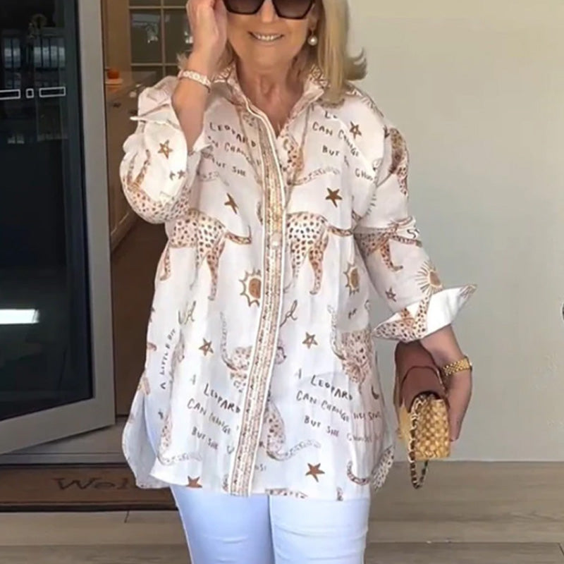 🎉Mother's Day Limited Time Half Price🎁Women’s Long Sleeve Oversized Button Down Shirt