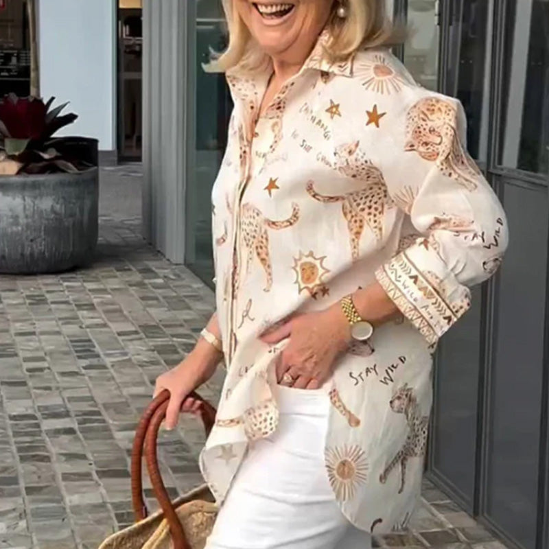 🎉Mother's Day Limited Time Half Price🎁Women’s Long Sleeve Oversized Button Down Shirt