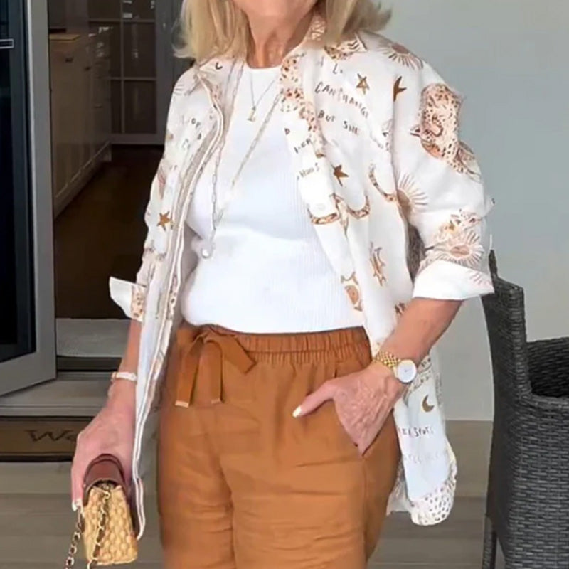 🎉Mother's Day Limited Time Half Price🎁Women’s Long Sleeve Oversized Button Down Shirt