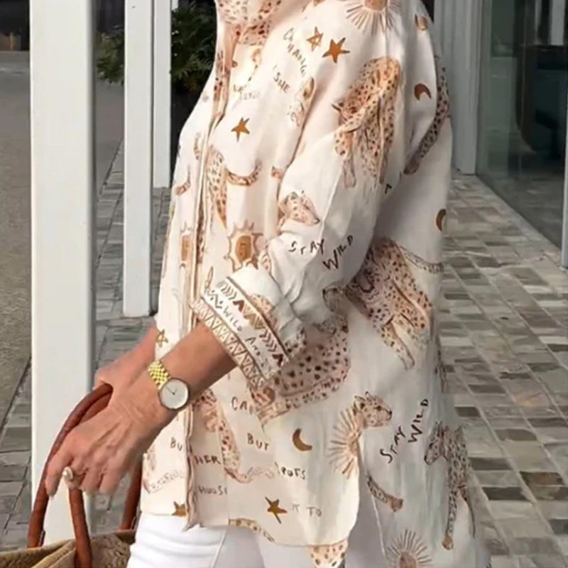 🎉Mother's Day Limited Time Half Price🎁Women’s Long Sleeve Oversized Button Down Shirt