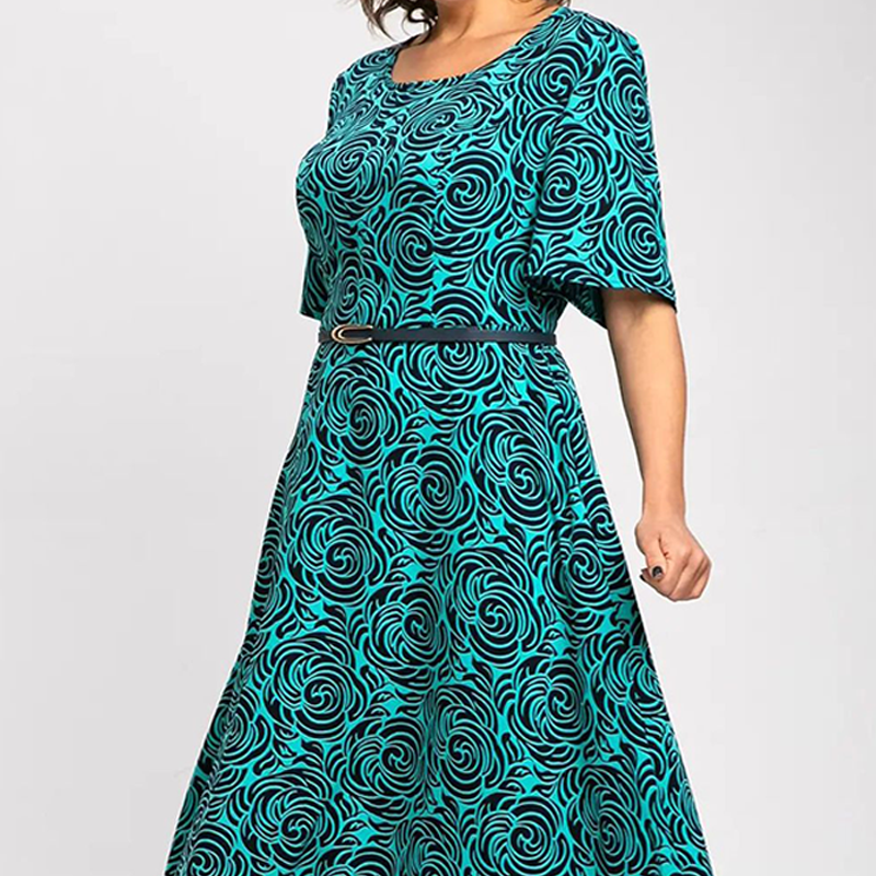 🎁Mother's Day 50%OFF🥻Elegant Printed Maxi Dress with Belt