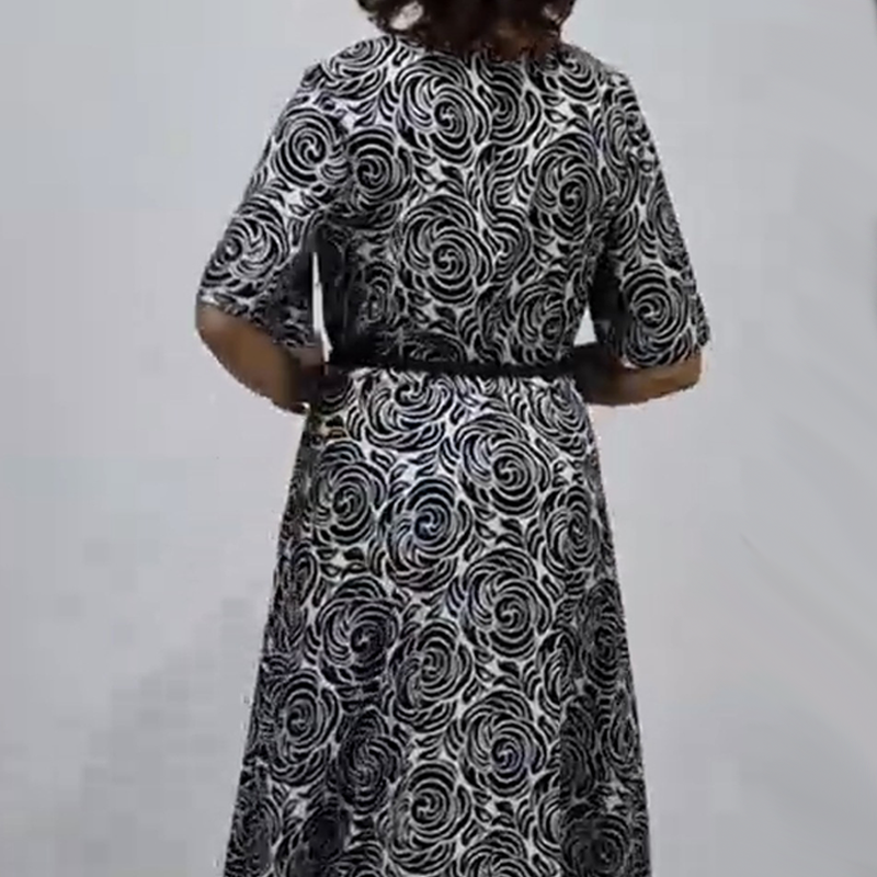 🎁Mother's Day 50%OFF🥻Elegant Printed Maxi Dress with Belt