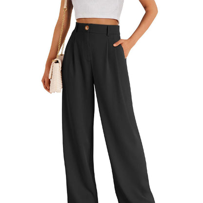 🎊Spring 50% OFF Clearance👖Women's Casual High-Waist Straight Leg Trousers