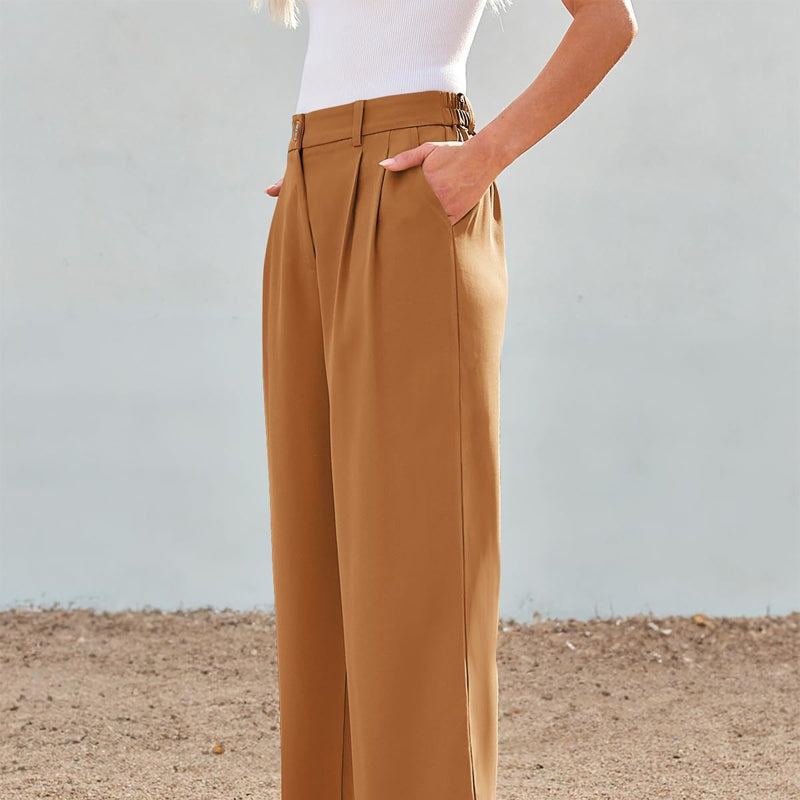 🎊Spring 50% OFF Clearance👖Women's Casual High-Waist Straight Leg Trousers