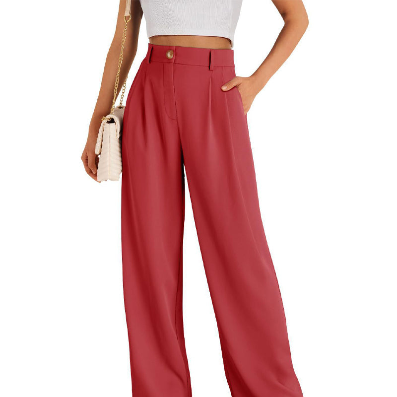 🎊Spring 50% OFF Clearance👖Women's Casual High-Waist Straight Leg Trousers