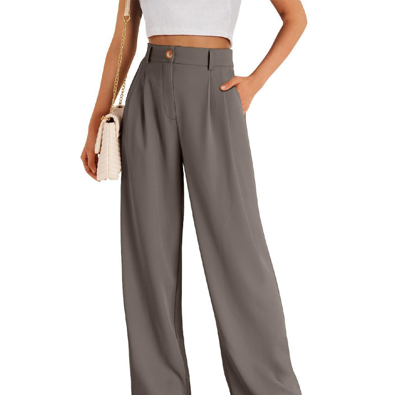 🎊Spring 50% OFF Clearance👖Women's Casual High-Waist Straight Leg Trousers
