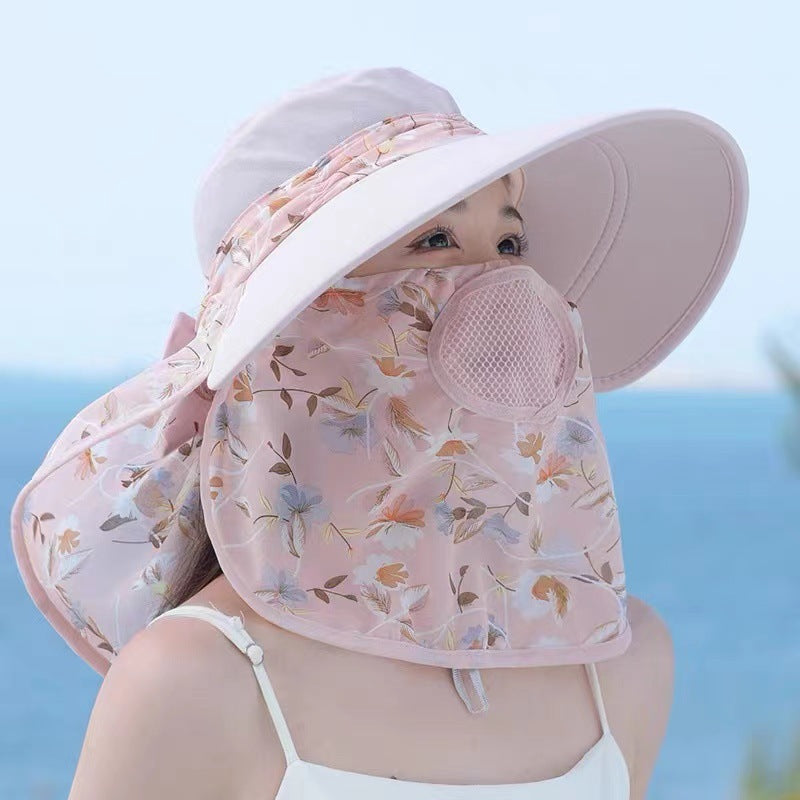 👒🌞Essential Women’s Wide Brim Sun Hat with Face Mask 🌞👒 – welfareis