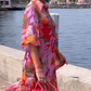 🎉🛍️Summer Limited Edition👗Red Floral Printed Chiffon Dress