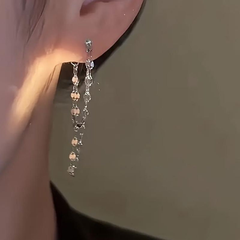 🎉Instantly Enhance Your Elegant Aura📿Women's Fashion Double Layer Chain Earrings