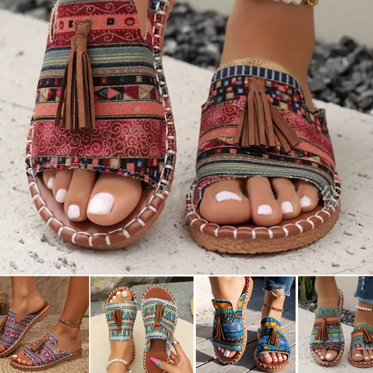 ✨Women's Boho Print Slide Sandals-It's not just about beauty, it's about confidence🥰