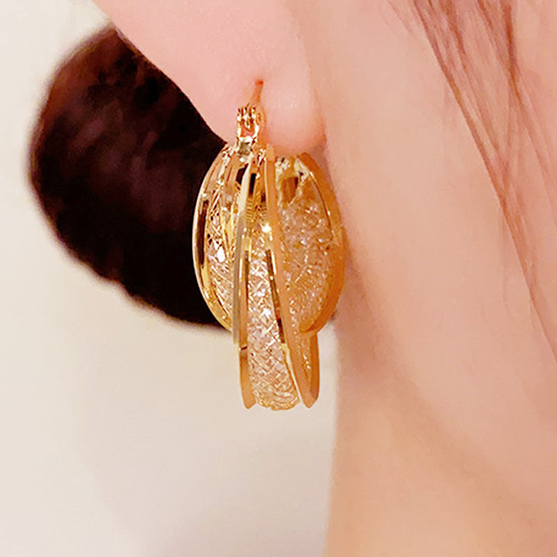 🎊Great Value at Half Price📿Vintage Round Metallic Statement Earrings