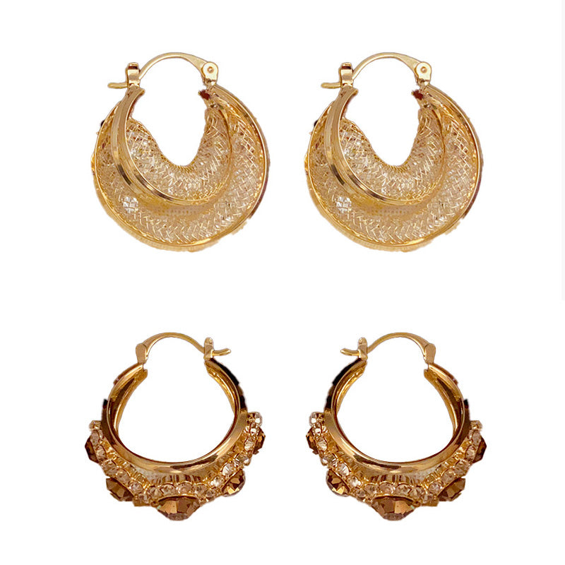 🎊Great Value at Half Price📿Vintage Round Metallic Statement Earrings