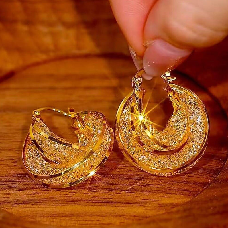 🎊Great Value at Half Price📿Vintage Round Metallic Statement Earrings