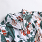 🌞New Summer Mood💛Women's Printed Lapel V-Neck Long Dress with Belt