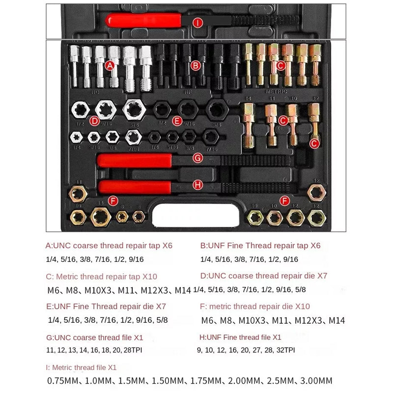 🔩Nut Screw Thread Repair Tool Set（50% OFF）