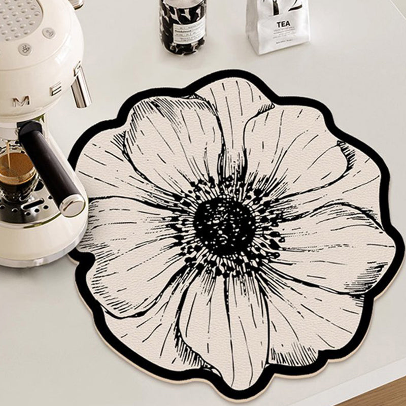 💦Flower-shaped Kitchen Counter Dish Drying Mat 🌸Absorbent & Non-slip