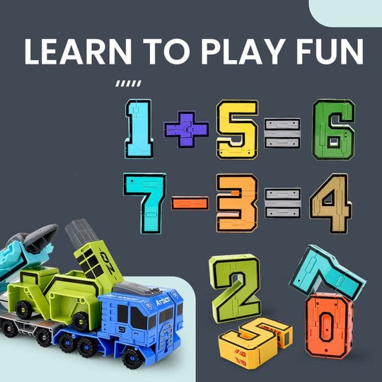 🤖🔥2025 Hot Sale🔥Fun & Educational Toy Deformation Number Transform Robot - Cool & Smart!🤖