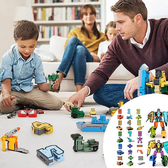 🤖🔥2025 Hot Sale🔥Fun & Educational Toy Deformation Number Transform Robot - Cool & Smart!🤖