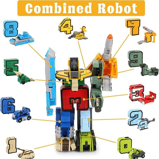 🤖🔥2025 Hot Sale🔥Fun & Educational Toy Deformation Number Transform Robot - Cool & Smart!🤖