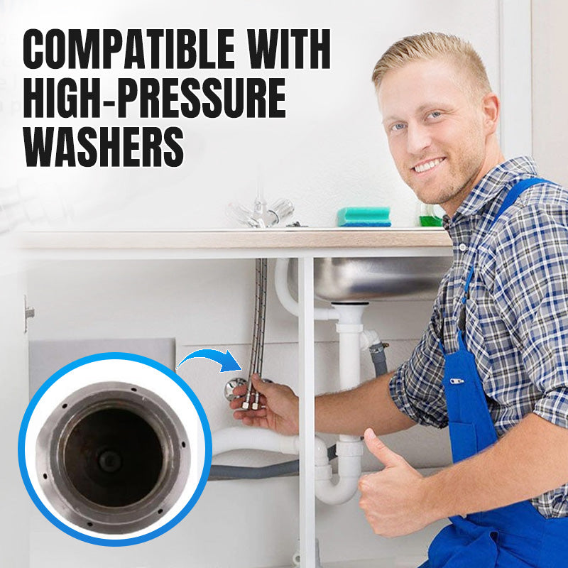 🔥Heavy-Duty Torpedo-Shaped Jet Nozzle for High-Flow Drain Cleaning