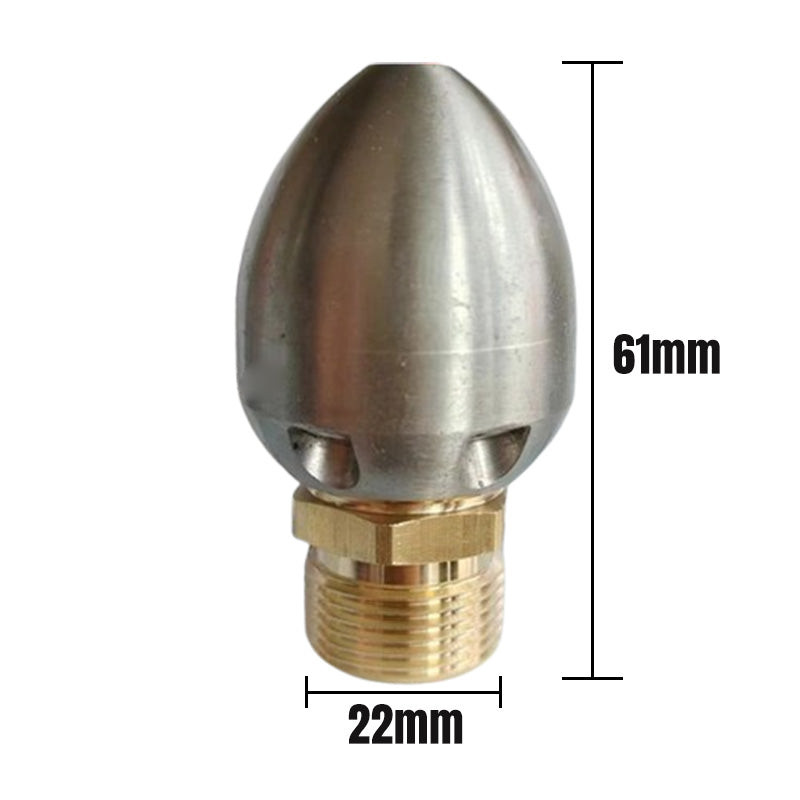 🔥Heavy-Duty Torpedo-Shaped Jet Nozzle for High-Flow Drain Cleaning