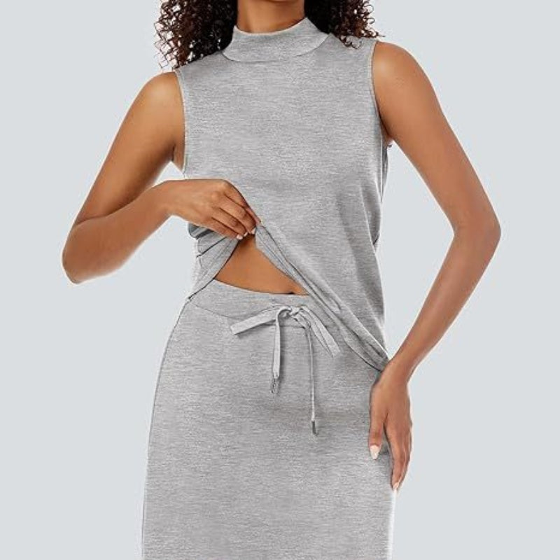 🎉🛍️Limited Time 50% OFF🥻Women's 2-Piece Tracksuit Tank Top & Mini Shirt