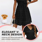 🎉🛍️Summer New Arrivals👗V-neck Slim Fit Short Sleeve Chiffon Dress